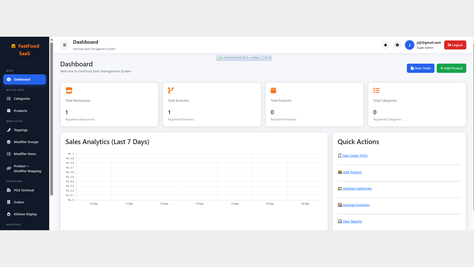 Fast Food & Restaurant Management Software
