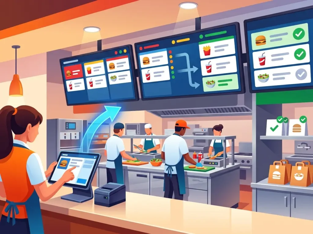 How Kitchen Display Systems Improve Fast Food Order Accuracy