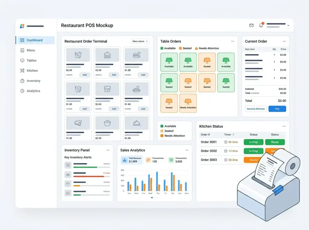 Restaurant POS System Guide: Orders, Kitchen, Inventory and Reports